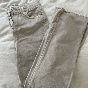 ZARA Grey Straight Leg Jeans